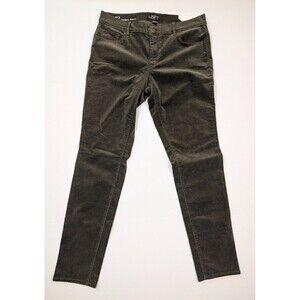 Ann Taylor Loft Modern Skinny Size 12 Green Corduroy Pants 32 Waist 30 Inseam